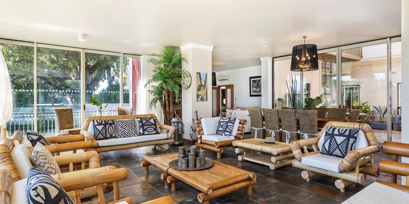 Living Room With Ocean Views And Access To Private Pool