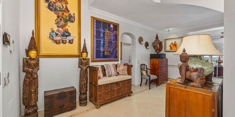 Villa In Portugal Main Entrance Showcasing Southeast Asian Inspired Design And Charm