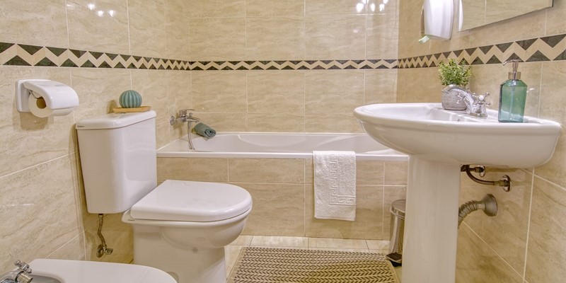 Elegant Modern Bathroom In Holiday Rental Villa