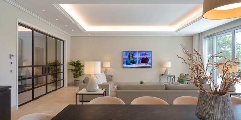 Open Plan Kitchen And Dining Area In The Algarve