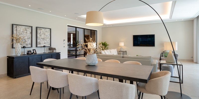 Luxury Villa Dining Area With Seating For Eight