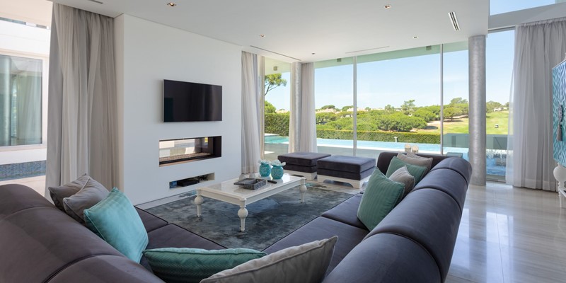 Spacious Living Room With Fairway Views
