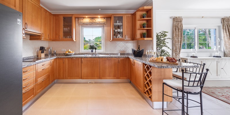 Contemporary Villa Kitchen With Large Fridge