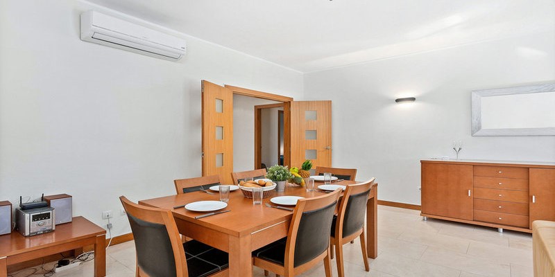 Comfortable Dining Room In Open Plan Living Room