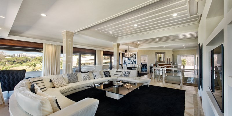 Open Plan Luxury Villa Living Room Sea View Portugal