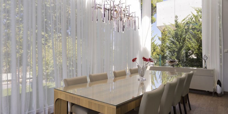 Algarve Villa Formal Dining Room Glass Table