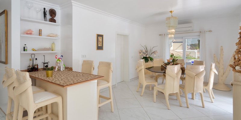 Open Plan Lounge Bar Dining Area Algarve Holiday Villa