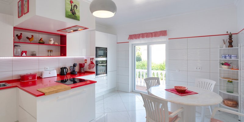 Modern Kitchen Breakfast Table Algarve Holiday Villa