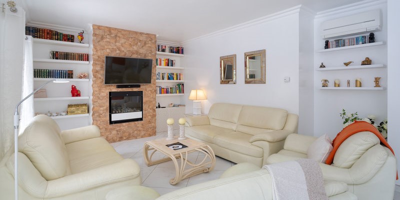 Cosy Living Room Tv Sofas Air Conditioning Algarve Villa