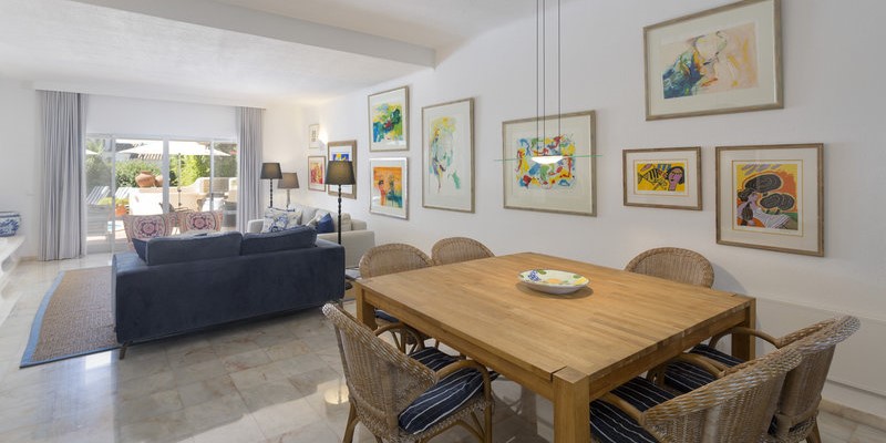 Open Plan Living Dining Space Sofas Armchairs Vale Do Lobo Villa