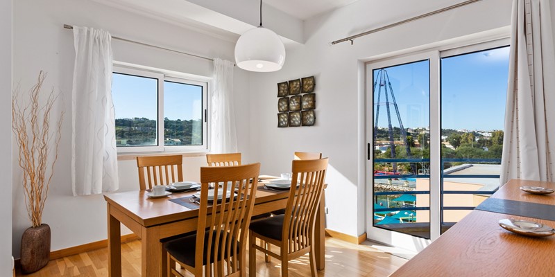 Dining Room With View Of Albufeira Marina