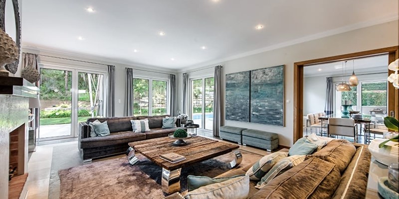 Modern Living Room Vacation Rental Villa Algarve